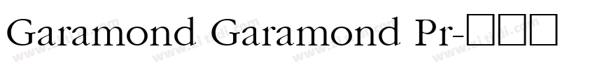 Garamond Garamond Pr字体转换